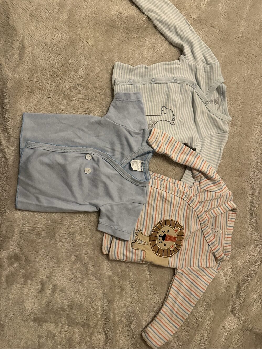 Carter's Blue & Multi Baby Bodysuits 3M